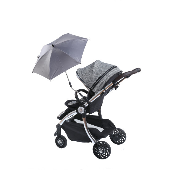 Uniwersalny parasol do wózka TB UV50 Dark grey / Titanium Baby