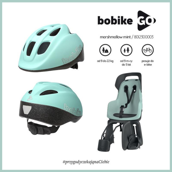 Kask ochronny/rowerowy dla dzieci Bobike Go XS Mint / Bobike