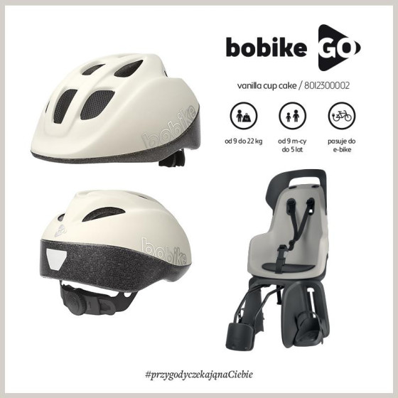 Kask ochronny-rowerowy dla dzieci Go XS Vanilla / Bobike