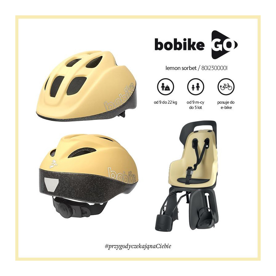 Kask ochronny/rowerowy dla dzieci Bobike Go XS Lemon / Bobike