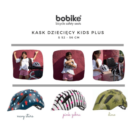 Kask ochronny/rowerowy dla dzieci Kids S Zebra / Bobike