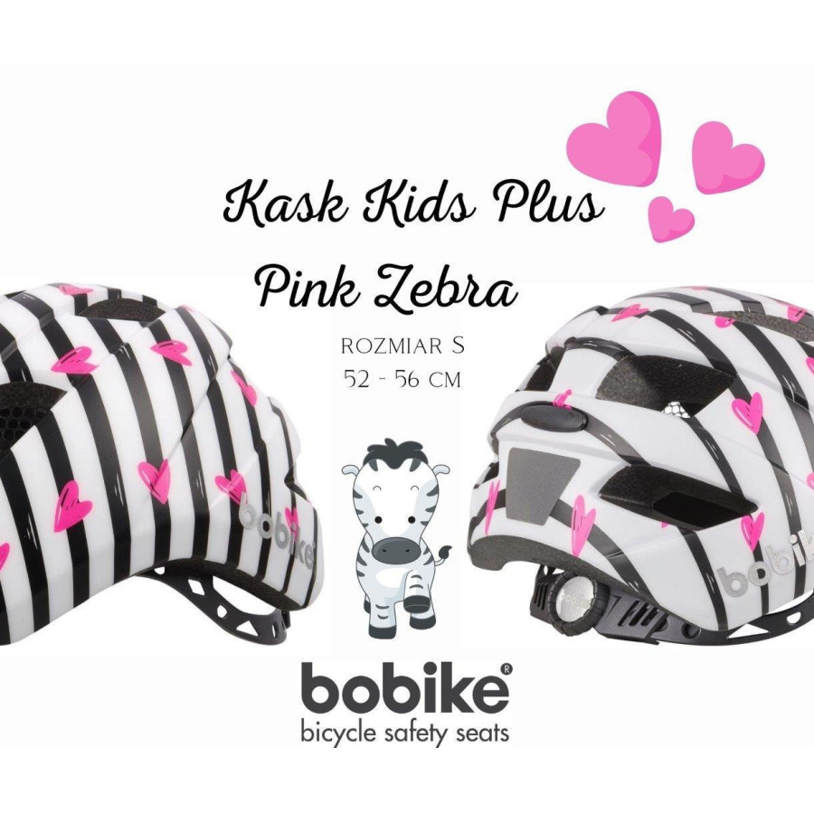 Kask ochronny/rowerowy dla dzieci Kids S Zebra / Bobike