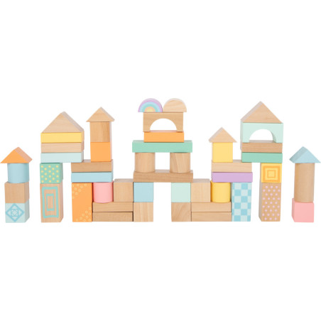 Drewniane pastelowe klocki 50 el. / Small Foot Design