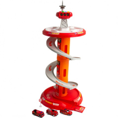 Garaż spiralny strażacki z 3 autkami / Woopie