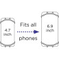 Uniwersalny uchwyt na telefon Czarny / Dooky Uniwersalny uchwyt na telefon Czarny / Dooky