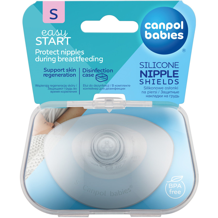 Silikonowe osłonki na piersi EasyStart S 2 szt. / Canpol Babies Silikonowe osłonki na piersi EasyStart S 2 szt. / Canpol Babies