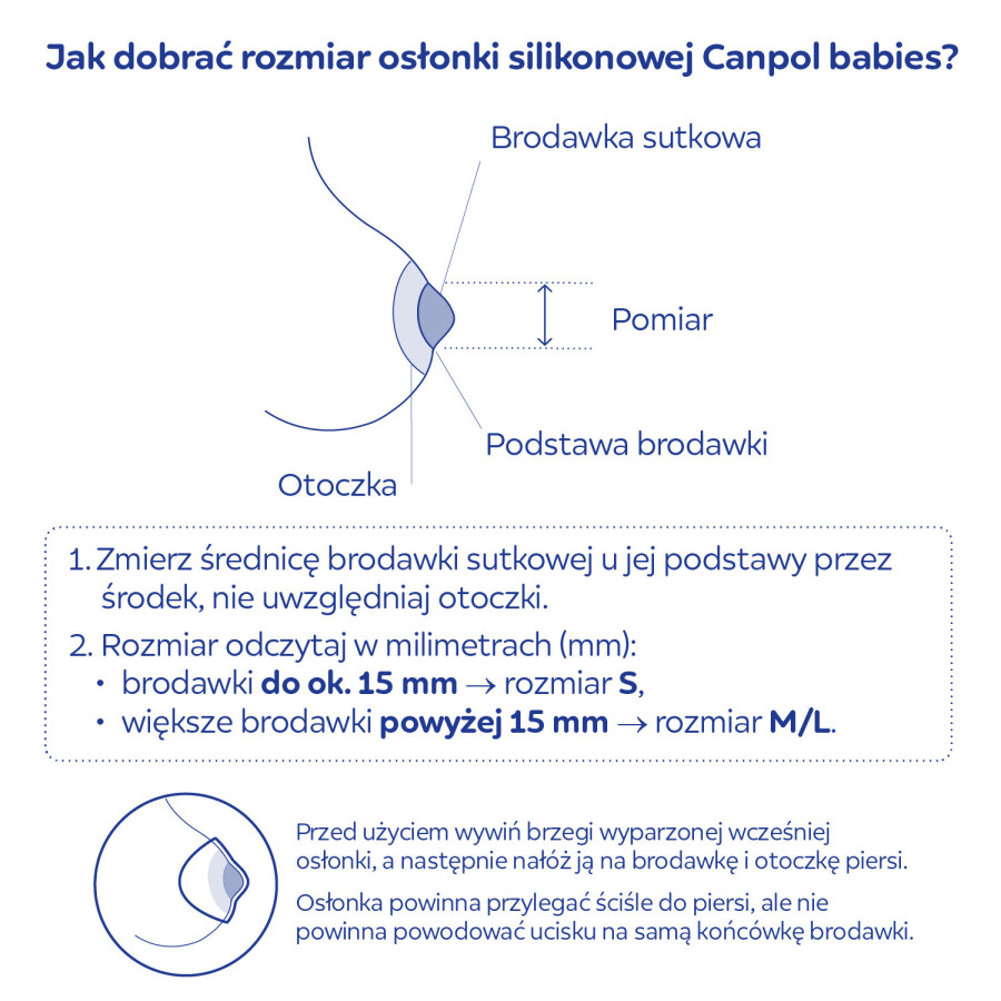 Silikonowe osłonki na piersi EasyStart S 2 szt. / Canpol Babies