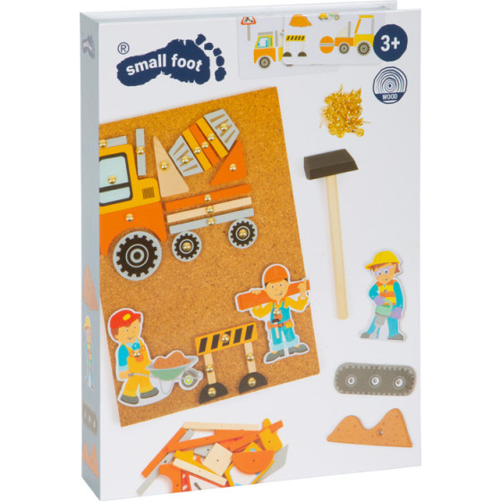 Puzzle przybijane na pinezki Plac budowy / Small Foot Design