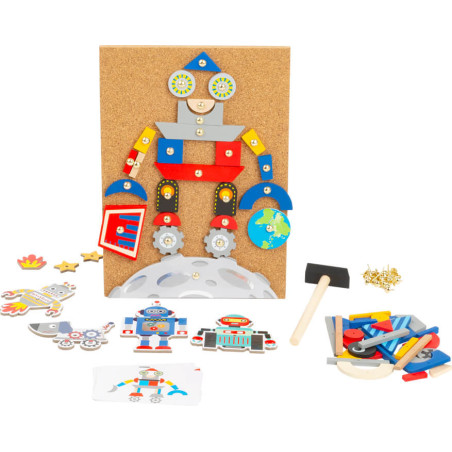 Puzzle przybijane na pinezki Roboty / Small Foot Design