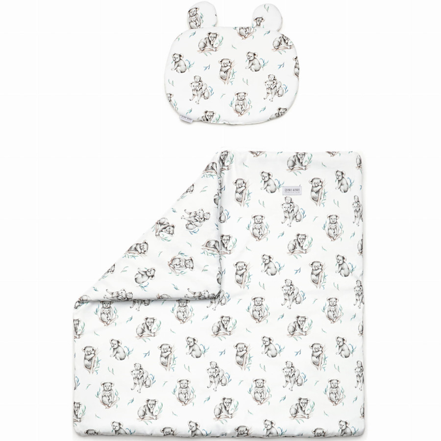 Pościel bawełniana do wózka 75x65 cm Koala / Qbana Mama Pościel bawełniana do wózka 75x65 cm Koala / Qbana Mama