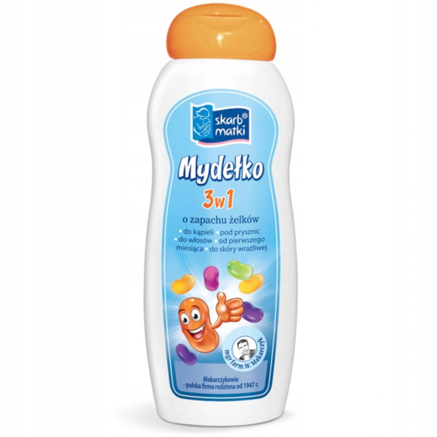 Mydełko 3w1 o zapachu żelków 250 ml / Skarb Matki Mydełko 3w1 o zapachu żelków 250 ml / Skarb Matki