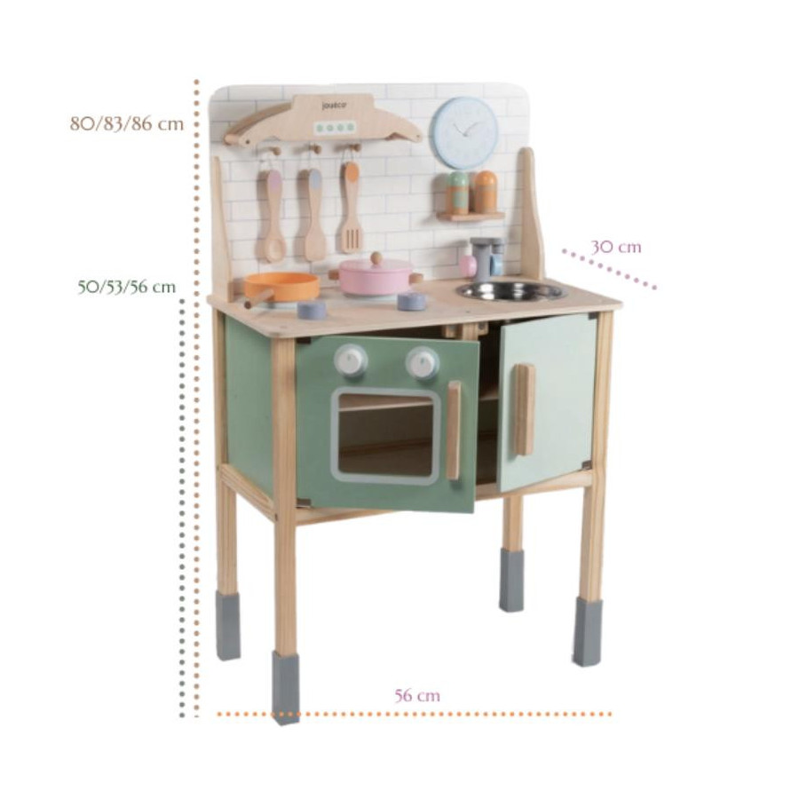 Drewniana kuchnia z akcesoriami / Joueco