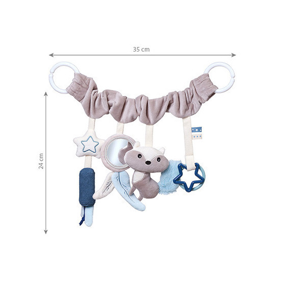 Edukacyjna zawieszka do wózka i fotelika Raccoon / Babyono