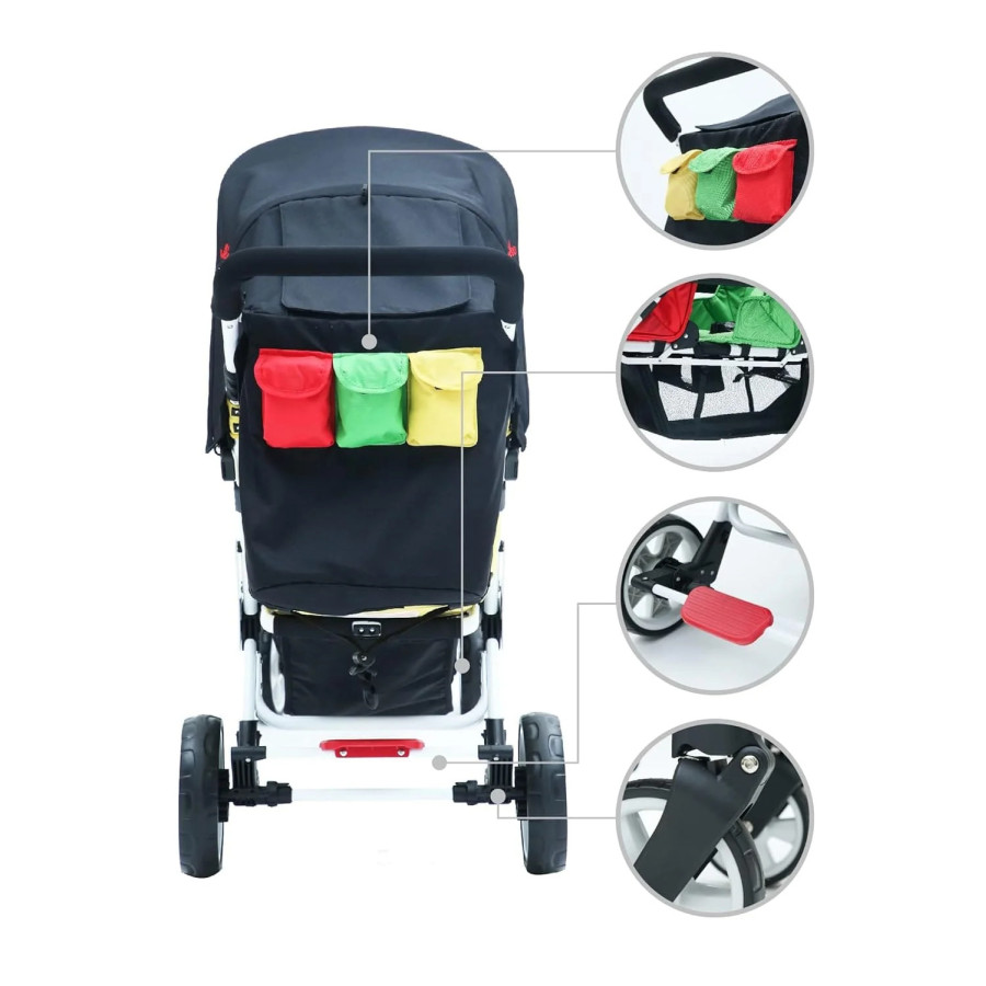 Wózek spacerowy do żłobka Lidoo Ergondrive 3-osobowy / Familidoo