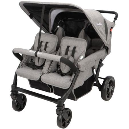 Wózek spacerowy do żłobka Lidoo Star Grey 4-osobowy / Familidoo