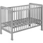 Łóżeczko dziecięce Uno Szare 120x60 cm / YappyKids Łóżeczko dziecięce Uno Szare 120x60 cm / YappyKids