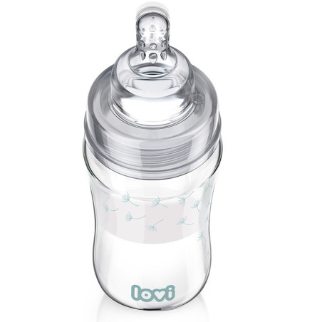 Butelka dla niemowląt szklana Diamond Glass Botanic 150 ml / Lovi
