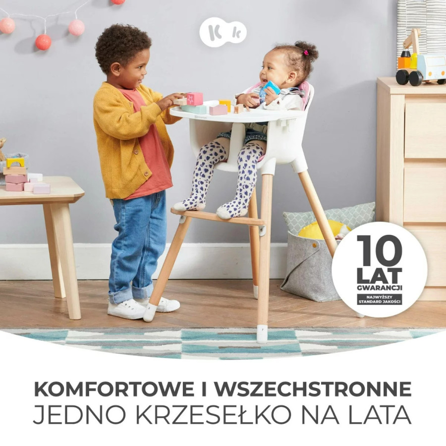 Krzesełko do karmienia Sienna grey / Kinderkraft