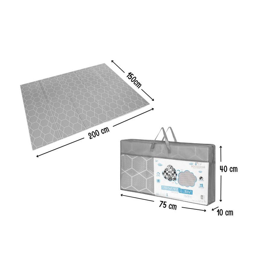 Mata piankowa dwustronna  do zabawy 200x150 cm Plaster miodu / Bocioland