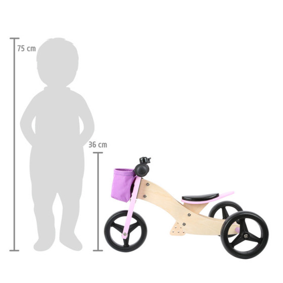 Rowerek biegowy 2w1 Trike różowy / Small Foot Design