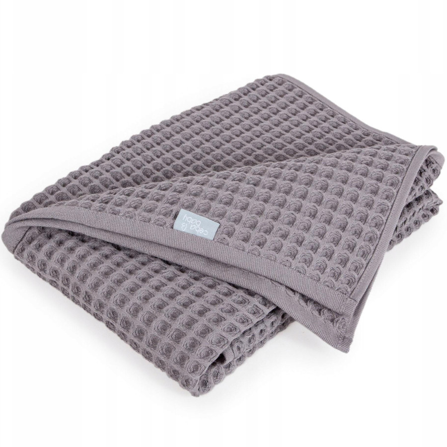 Kocyk dziecięcy Waffle Line 90x90 cm Ash / Ceba Baby Kocyk dziecięcy Waffle Line 90x90 cm Ash / Ceba Baby