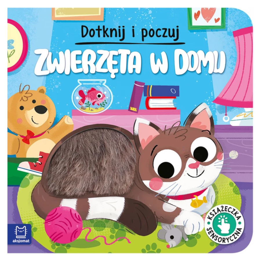 Dotykowa książeczka sensoryczna Zwierzęta w domu / Aksjomat