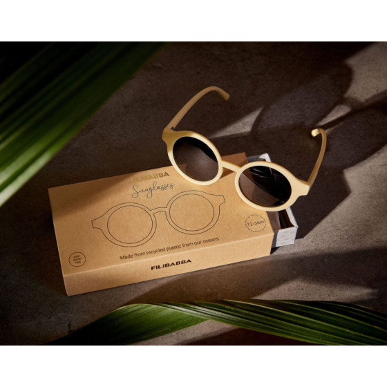 Dziecięce okulary przeciwsłoneczne (1-3) UV400 Pale banana / Filibabba