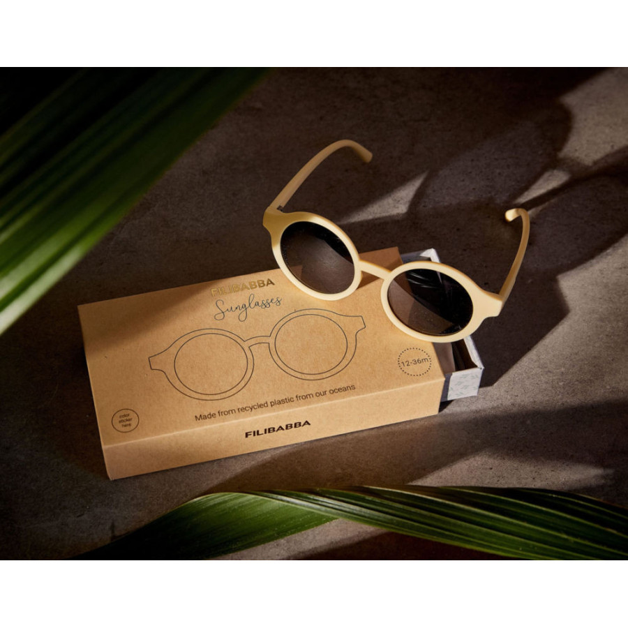 Dziecięce okulary przeciwsłoneczne (1-3) UV400 Pale banana / Filibabba