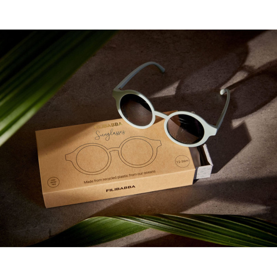 Dziecięce okulary przeciwsłoneczne (1-3) UV400 Tender green / Filibabba