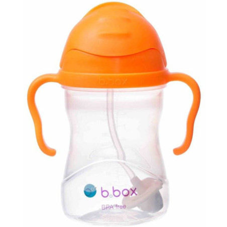 Bidon ze słomką 240 ml Pomarańczowy / B.box