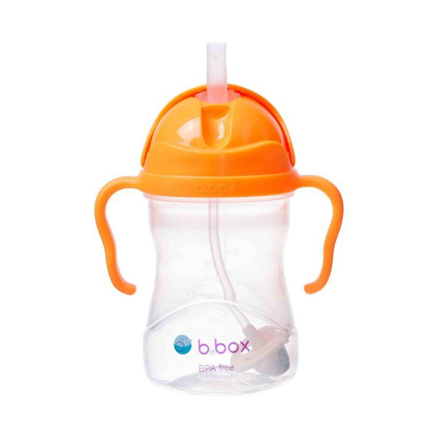 Bidon ze słomką 240 ml Pomarańczowy / B.box