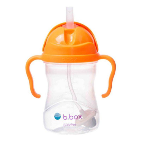 Bidon ze słomką 240 ml Pomarańczowy / B.box