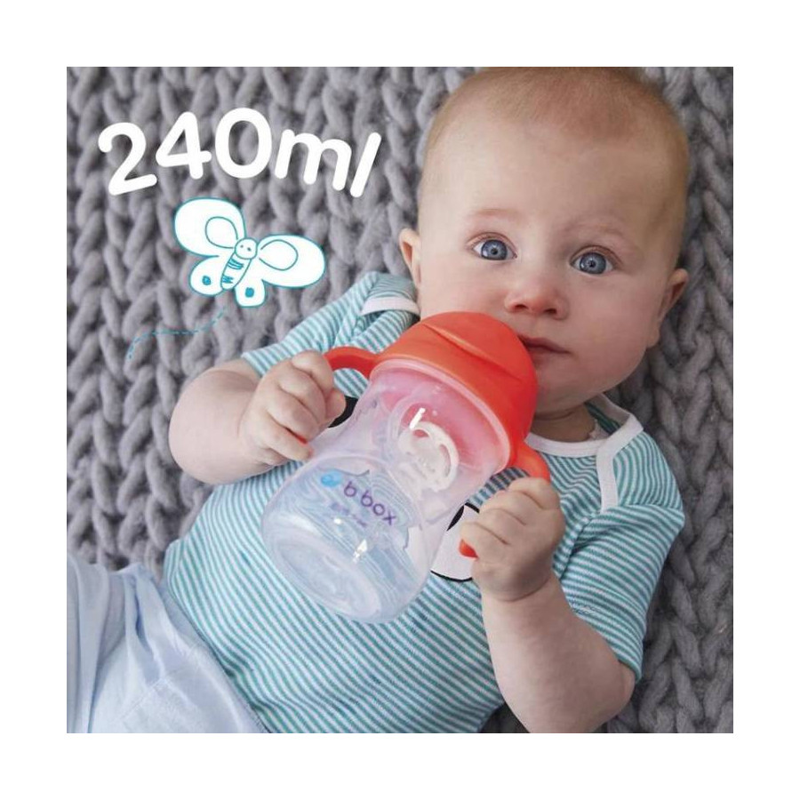 Bidon ze słomką 240 ml Winogronowy / B.box