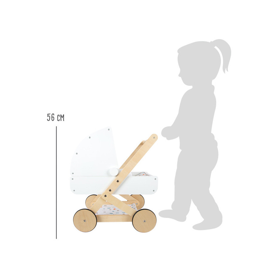 Drewniany wózek dla lalek z kocykiem / Small Foot Design