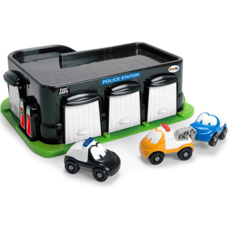 Garaż policyjny z 3 autkami Fun Cars / Dantoy
