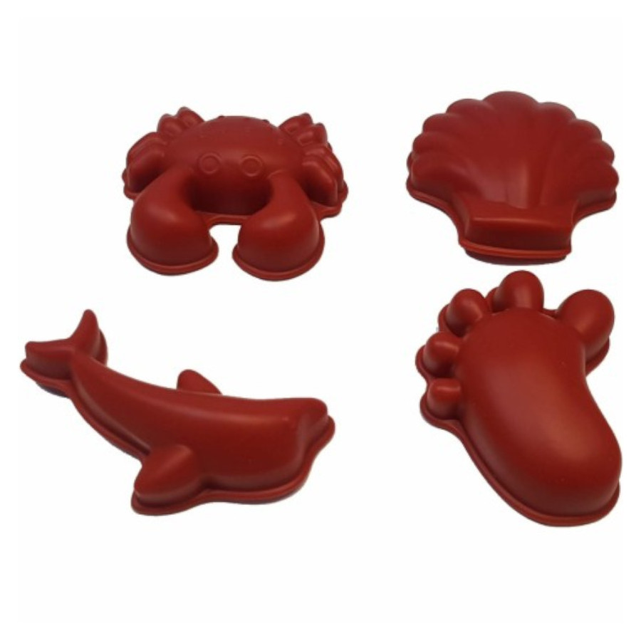 Foremki silikonowe do piasku 4 szt. Rust / Scrunch Foremki silikonowe do piasku 4 szt. Rust / Scrunch