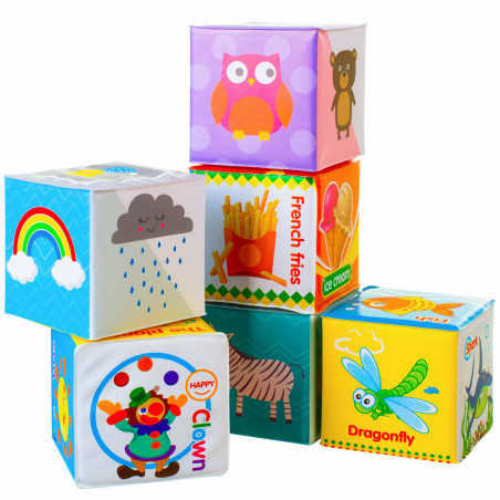 Miękkie klocki edukacyjne 6 szt. / Bocioland