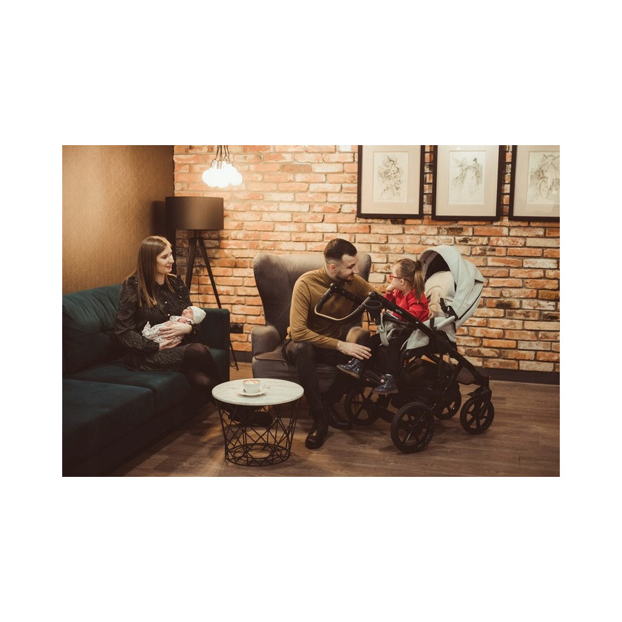 Wózek dziecięcy 2w1 Bacio Szary / Milu Kids