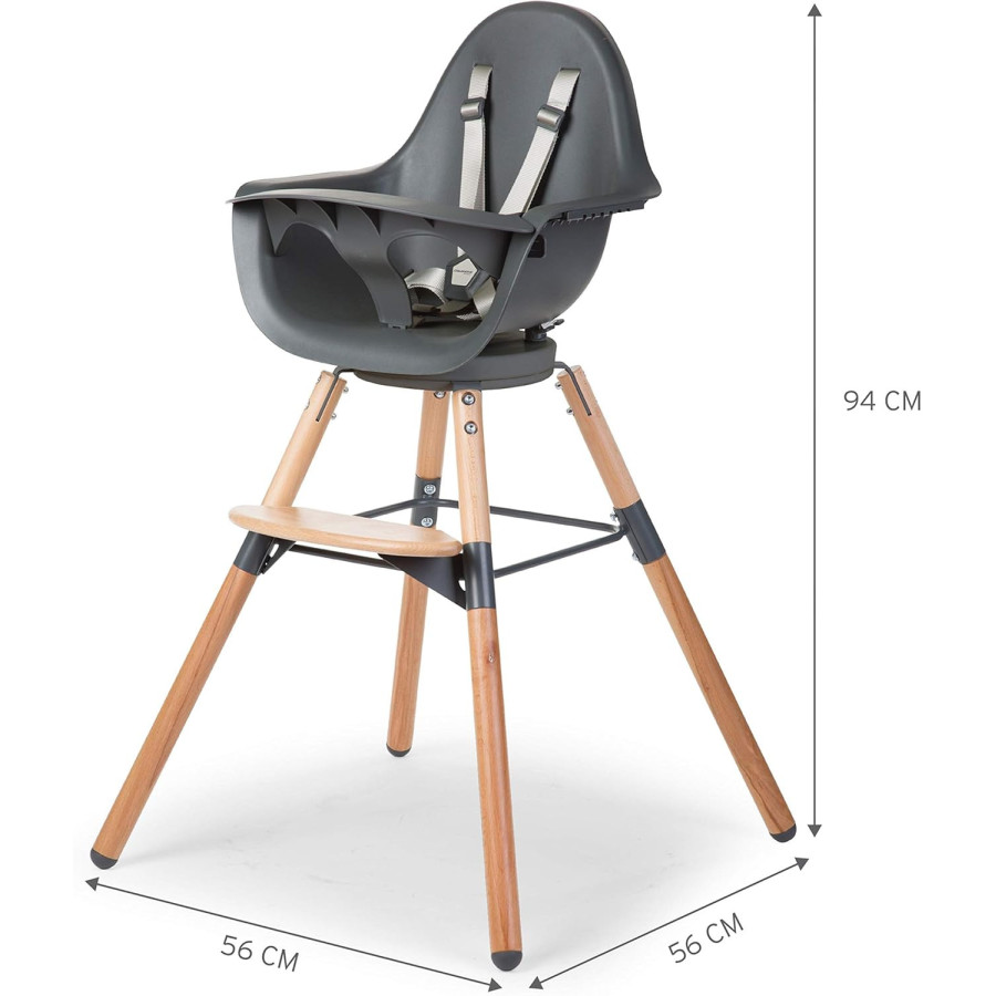 Krzesełko do karmienia Evolu 2 ONE.80° Anthracite / Childhome