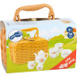Wiklinowy kuferek z porcelanowym zestawem do kawki / Small Foot Design
