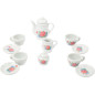 Wiklinowy kuferek z porcelanowym zestawem do kawki / Small Foot Design