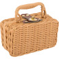 Wiklinowy kuferek z porcelanowym zestawem do kawki / Small Foot Design