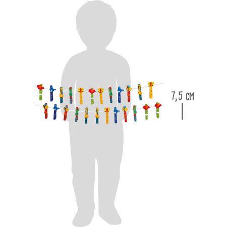 Klamerki na pranie z wesołą ekipą / Small Foot Design