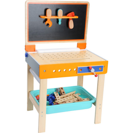 Stolik warsztatowy z tablicą i akcesoriami / Small Foot Design