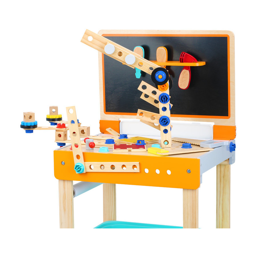 Stolik warsztatowy z tablicą i akcesoriami / Small Foot Design