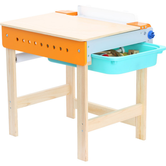 Stolik warsztatowy z tablicą i akcesoriami / Small Foot Design