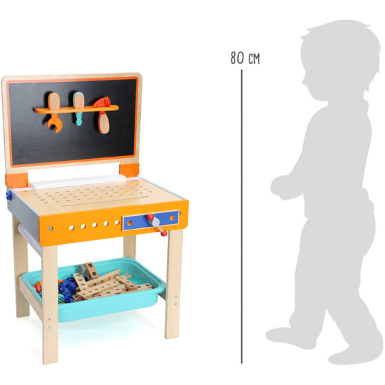 Stolik warsztatowy z tablicą i akcesoriami / Small Foot Design