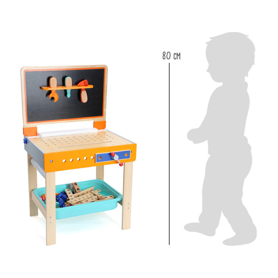 Stolik warsztatowy z tablicą i akcesoriami / Small Foot Design