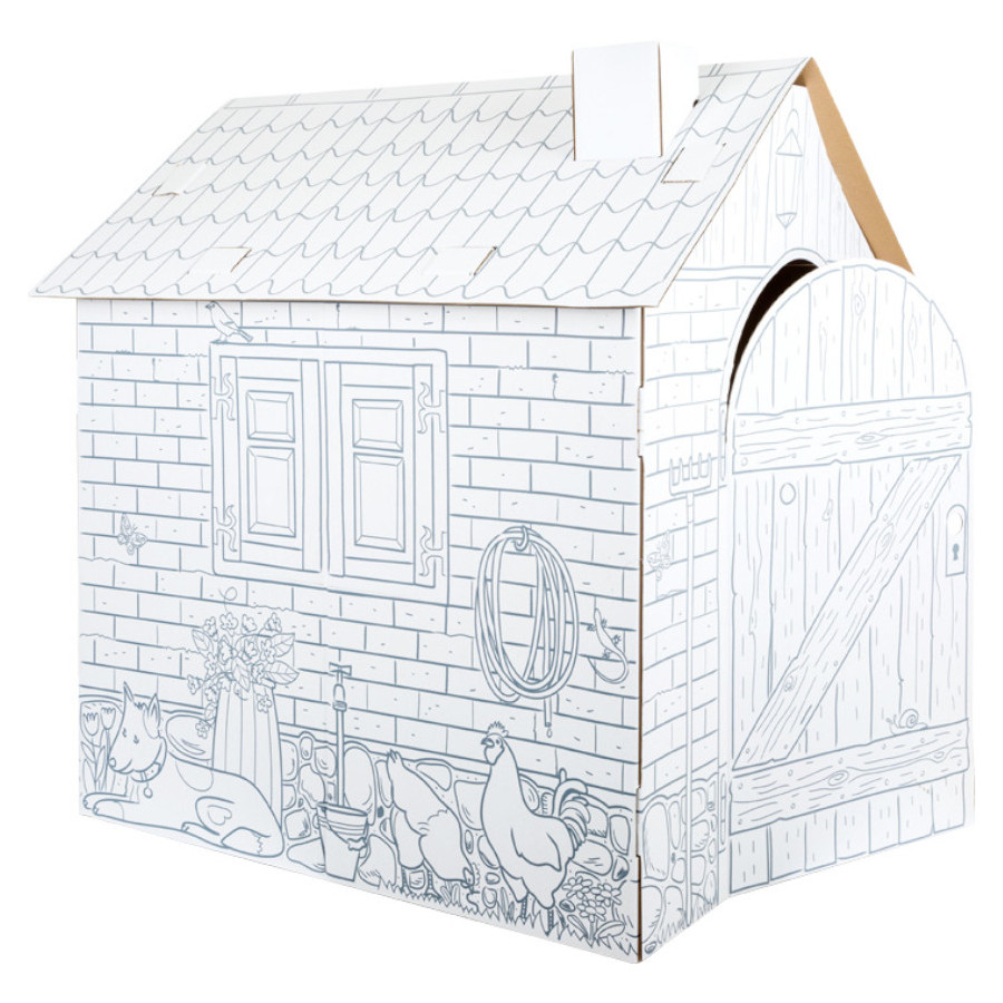 Domek z tektury do złożenia i pomalowania / Small Foot Design
