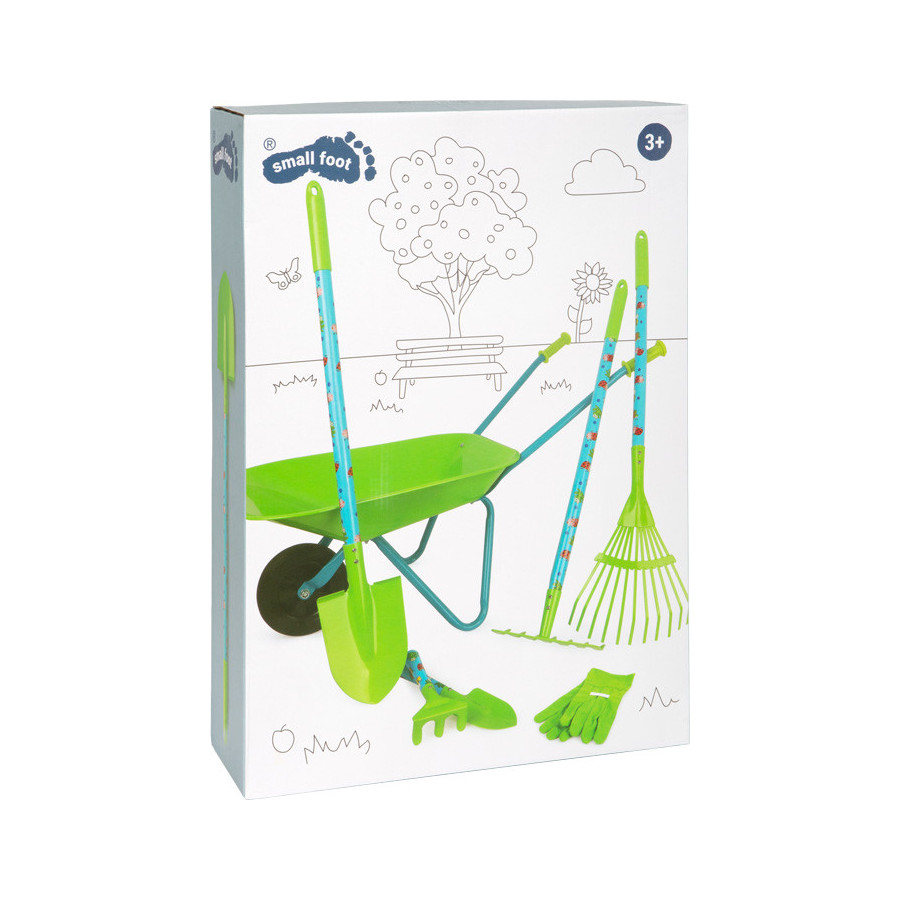 Duży zestaw ogrodowy z taczką 7 el. / Small Foot Design